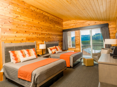 Deluxe rooms at the Denali Bluffs Hotel.