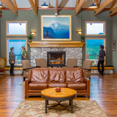 Lobby at the Denali Bluffs.