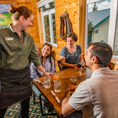 Enjoy breakfast or dinner at the Mountaineer Grill.