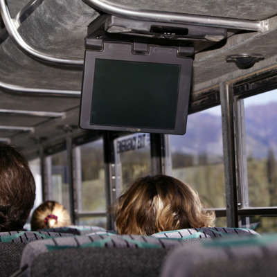 Bus monitors are available for guest viewing. Bus monitors are available for guest viewing.
