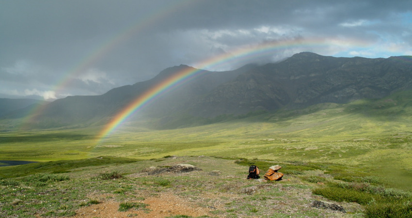 Double rainbow in Gates Of The Arctic National Park.