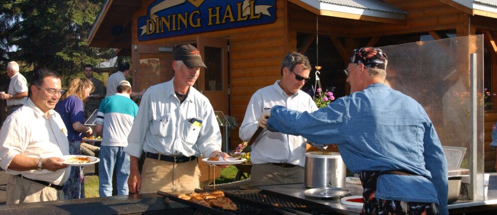 Get ready for a true Alaskan dining experience at the Alaska Salmon Bake. Get ready for a true Alaskan dining experience at the Alaska Salmon Bake.