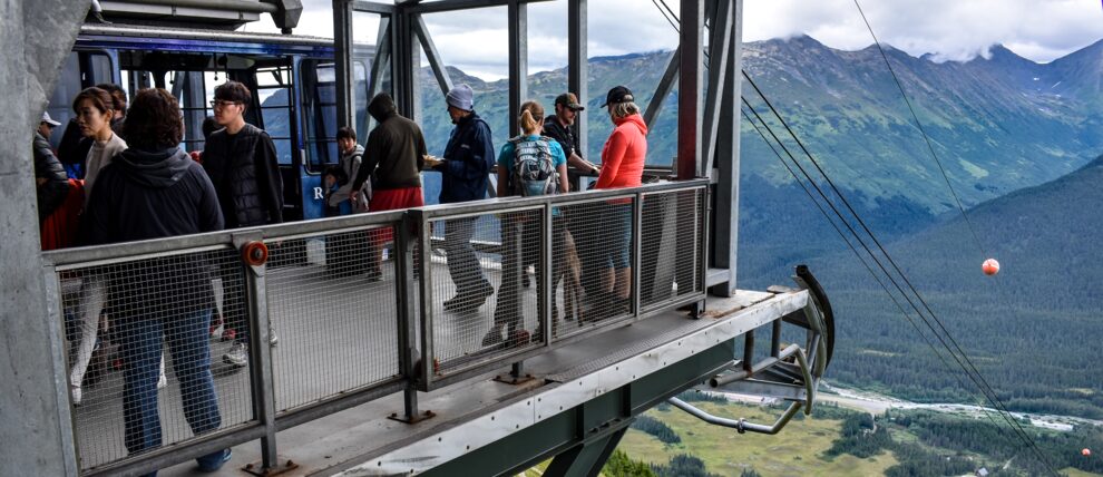 Alyeska Tram terminal at 2,000 feet. Alyeska Tram terminal at 2,000 feet.