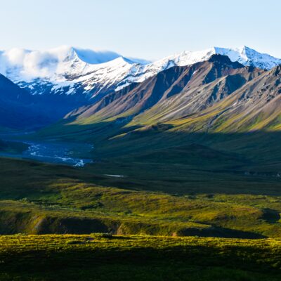 Morning light in Denali National Park.