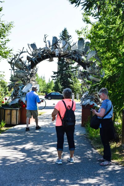 Moose antler arch in Fairbanks, Alaska. Moose antler arch in Fairbanks, Alaska.