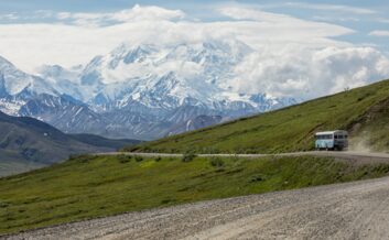 Epic views of Denali's north face on the Denali Backcountry Adventure tour.