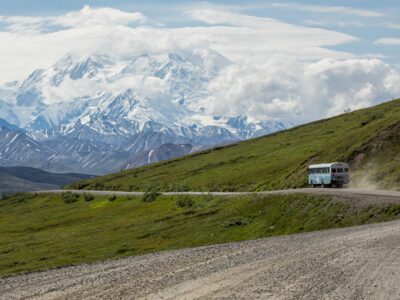 Epic views of Denali's north face on the Denali Backcountry Adventure tour.