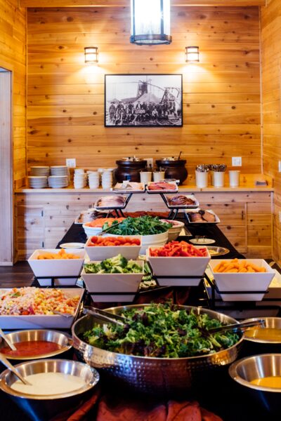 Fresh lunch spread for Denali Backcountry Adventure guests.