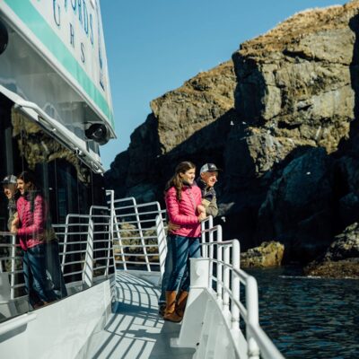Up close views of seabird colonies on the way to Kenai Fjords.