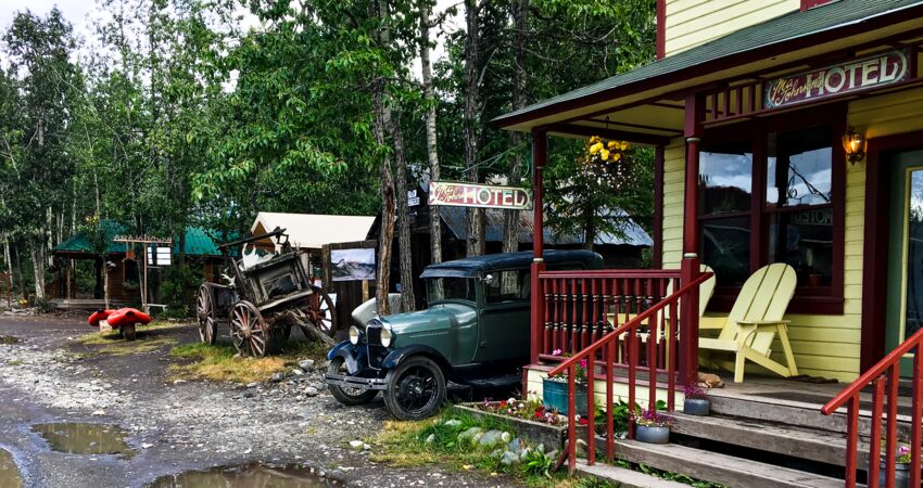 Quaint and rustic downtown McCarthy.