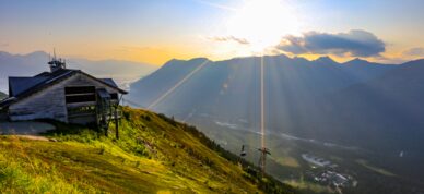 Midnight sun at Alyeska.
