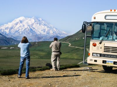 Perfect weather day at Denali Park's Stony Hill on a Tundra Wilderness Tour.