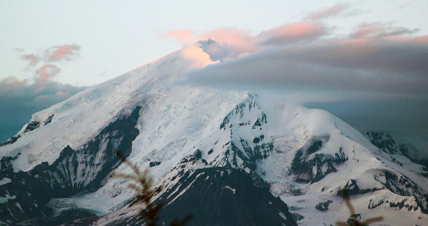 Alpenglow on Mt. Drum.