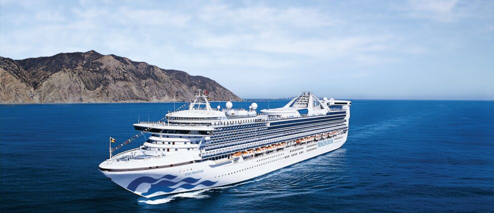 Star Princess under way.