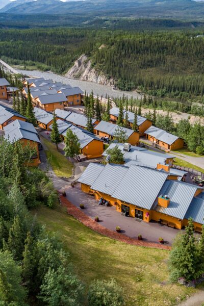 Aerial view of the Denali Bluffs.