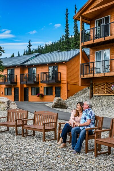 Taking in the views at the Denali Bluffs.