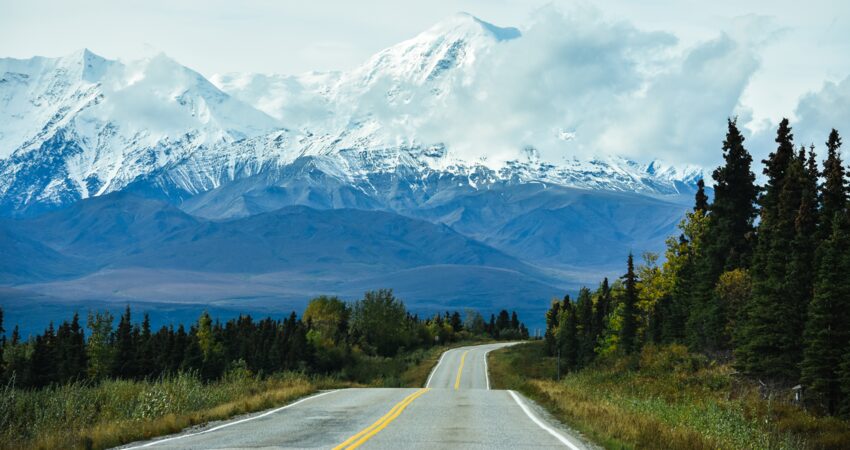 View of the Alaska Range from the Richardson Highway.