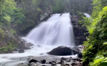 Magical Barbara Falls seen on a guided flora and fauna nature walk.