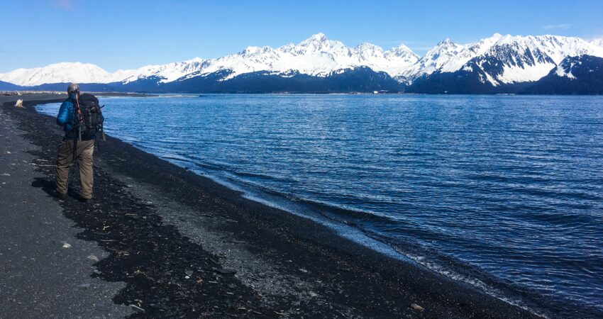 Resurrection Bay beach walk by way of the Tonsina Creek Trail in Seward.