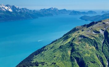 Summit views from atop Mt. Marathon in Seward.