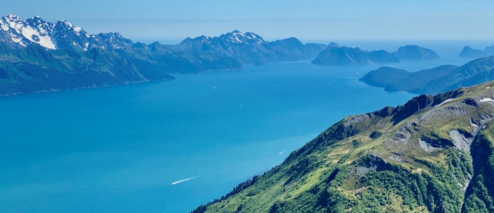 Summit views from atop Mt. Marathon in Seward.