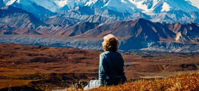 Taking in unbelievable views of Denali.