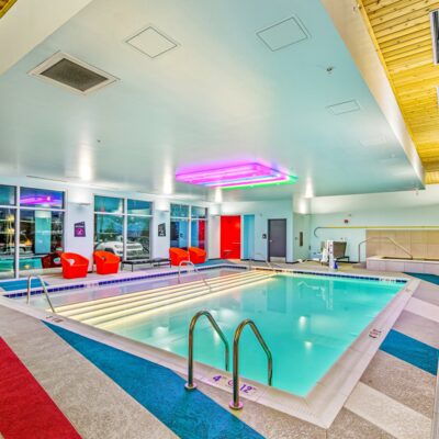 Pool at the Aloft Hotel in Anchorage.