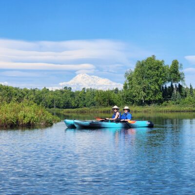 Take in the serenity of Alaskan wilderness on this two-hour kayak tour in Talkeetna.
