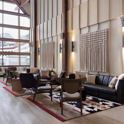 Lounge area at the Alyeska Resort Nordic Spa.
