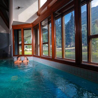 Indoor hot tub at the Alyeska Resort.