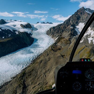 Bear Glacier from above on a heli tour.