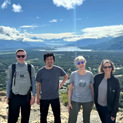Hiking group near Palmer.