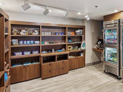 Stock up on snacks from the Edgewater pantry.