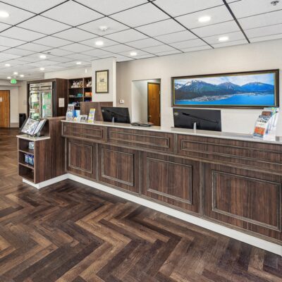 Front desk at the Hotel Seward.