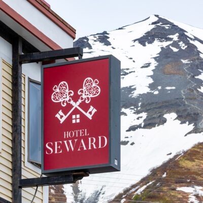The Hotel Seward is centrally located in downtown Seward.