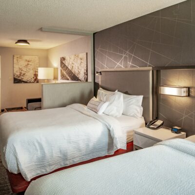 Double queen suite at the Springhill Anchorage. Double queen suite at the Springhill Anchorage.