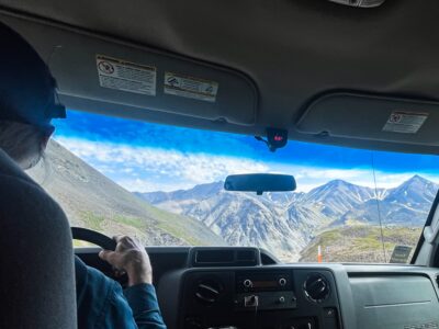 Driving up Atigun Pass on the Dalton Highway. Driving up Atigun Pass on the Dalton Highway.