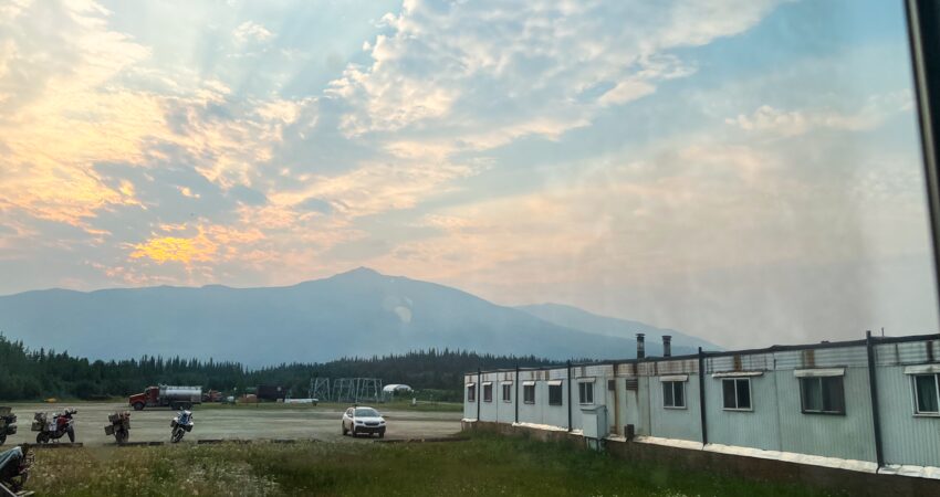 Summer "sunrise" at Coldfoot Camp.