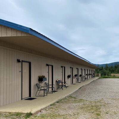 Motel-style lodging at the Denali Park Hotel.