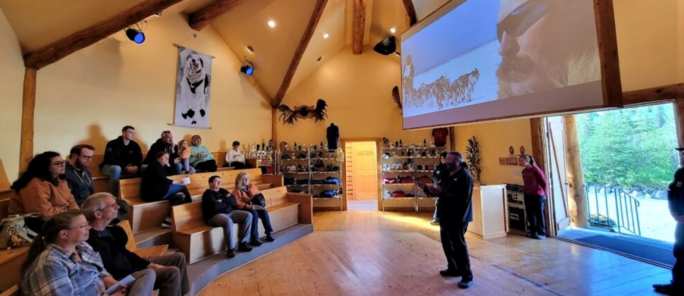 Hearing Iditarod tales at DogGoneIt.