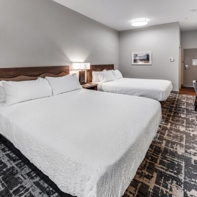 Standard double queen room at the Anchorage Aspen Suites.