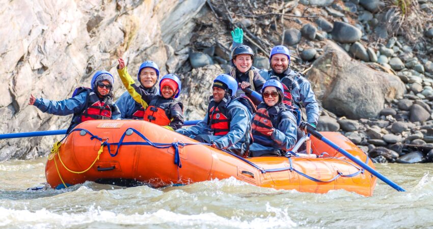 All smiles on the Nenana River near Denali.