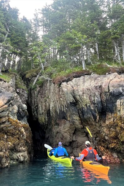 Exploring the coast of Resurrection Bay.